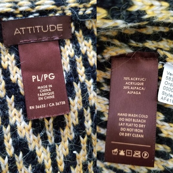 Attitude Chunky Knit Acrylic Alpaca Blend Cardigan - Picture 5 of 5